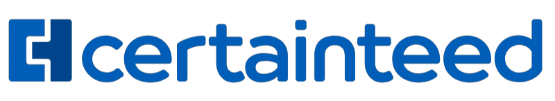 CertainTeed logo in blue, symbolizing high-quality building products.